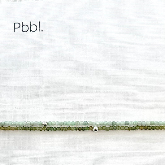 Green tourmaline and Jadeite set