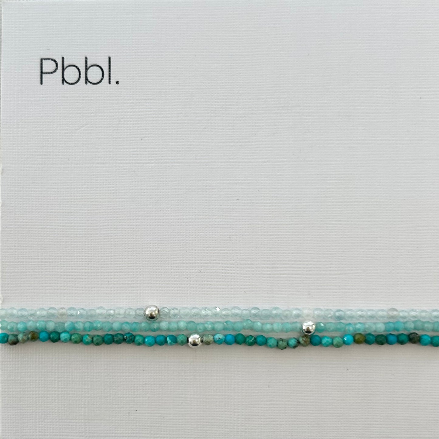 Bracelet set Aquamarine, Turquoise and Aquamarine